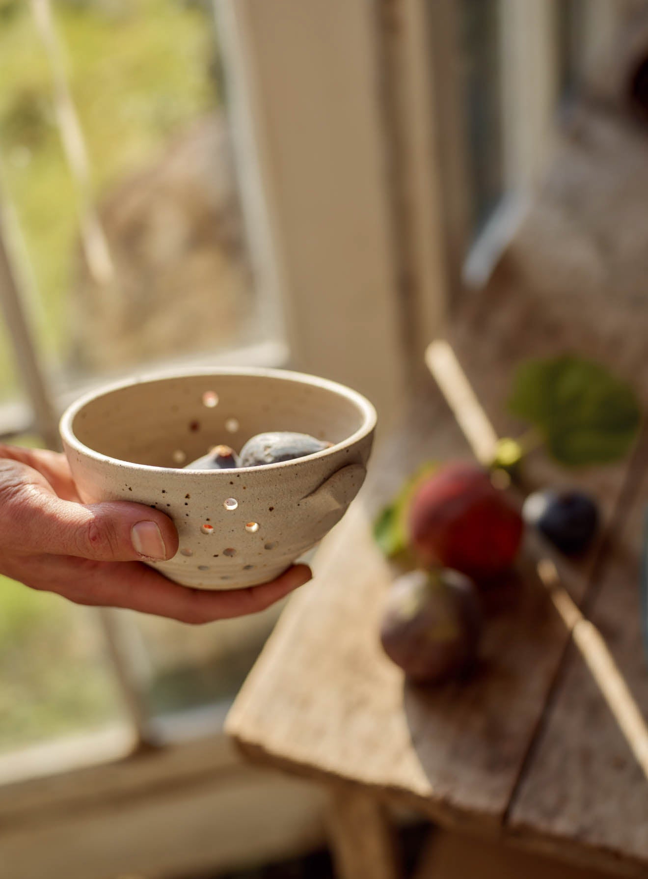 Handmade Speckled Berry Colander