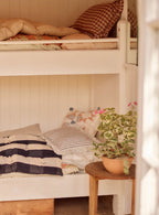 Handwoven Cotton Mattress, Navy Square Tile