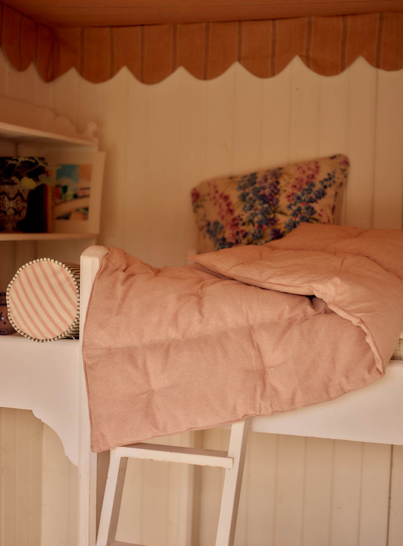 Handwoven Cotton Mattress, Tea Rose