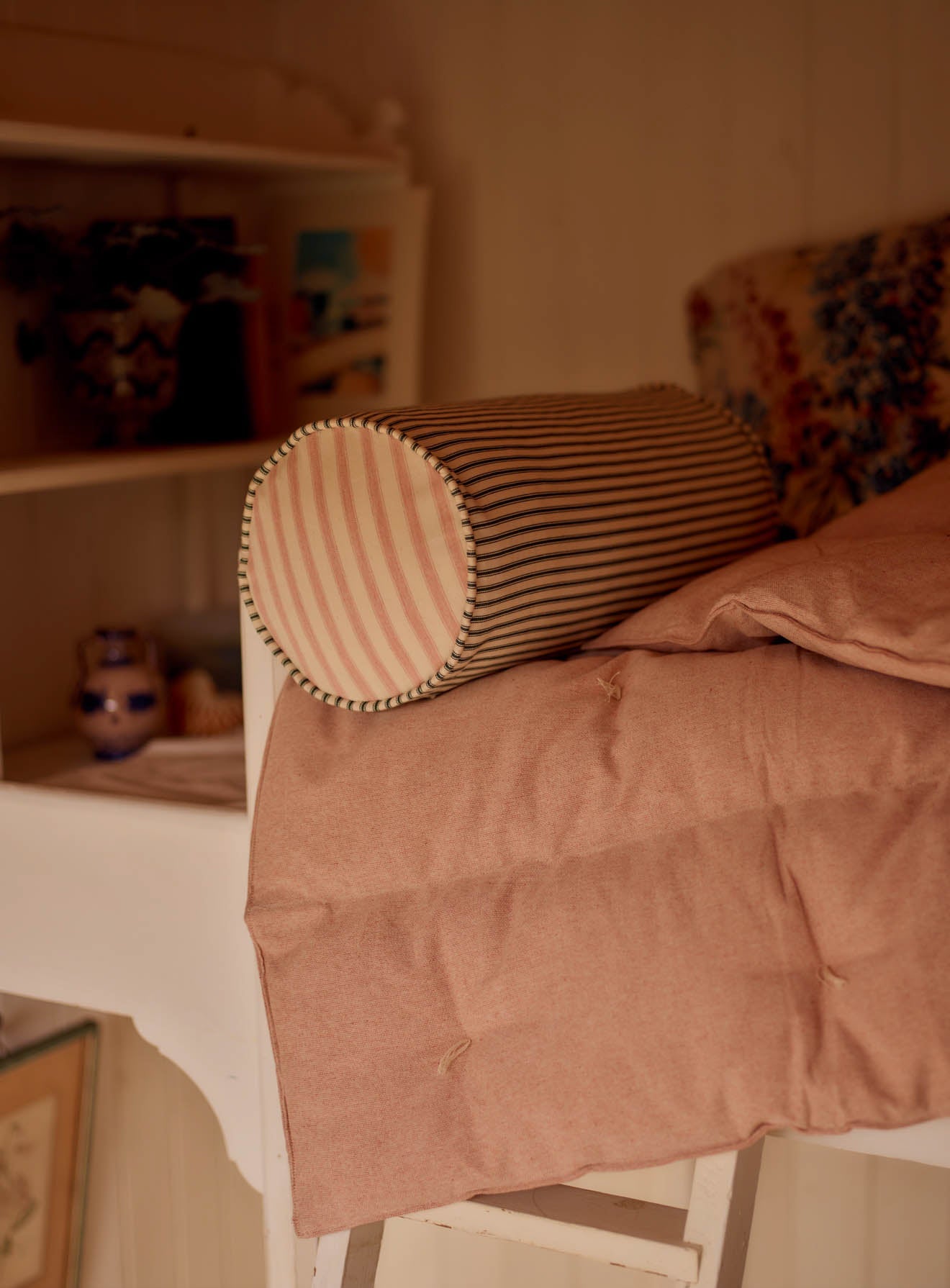 Handwoven Cotton Mattress, Tea Rose