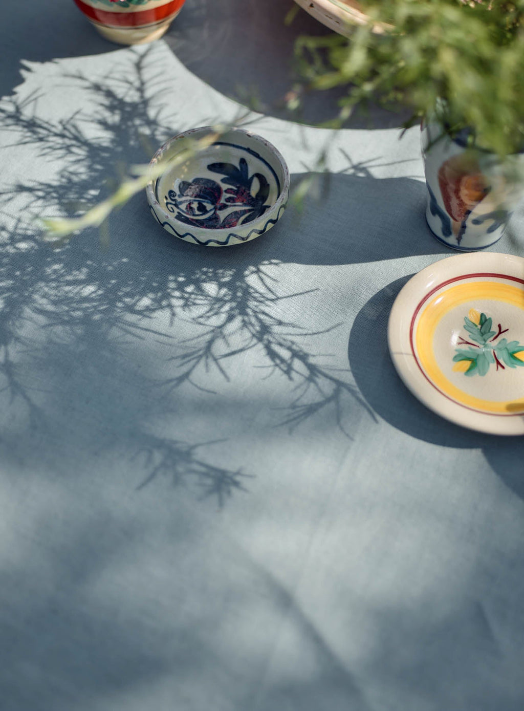 Linen Tablecloth, Blue