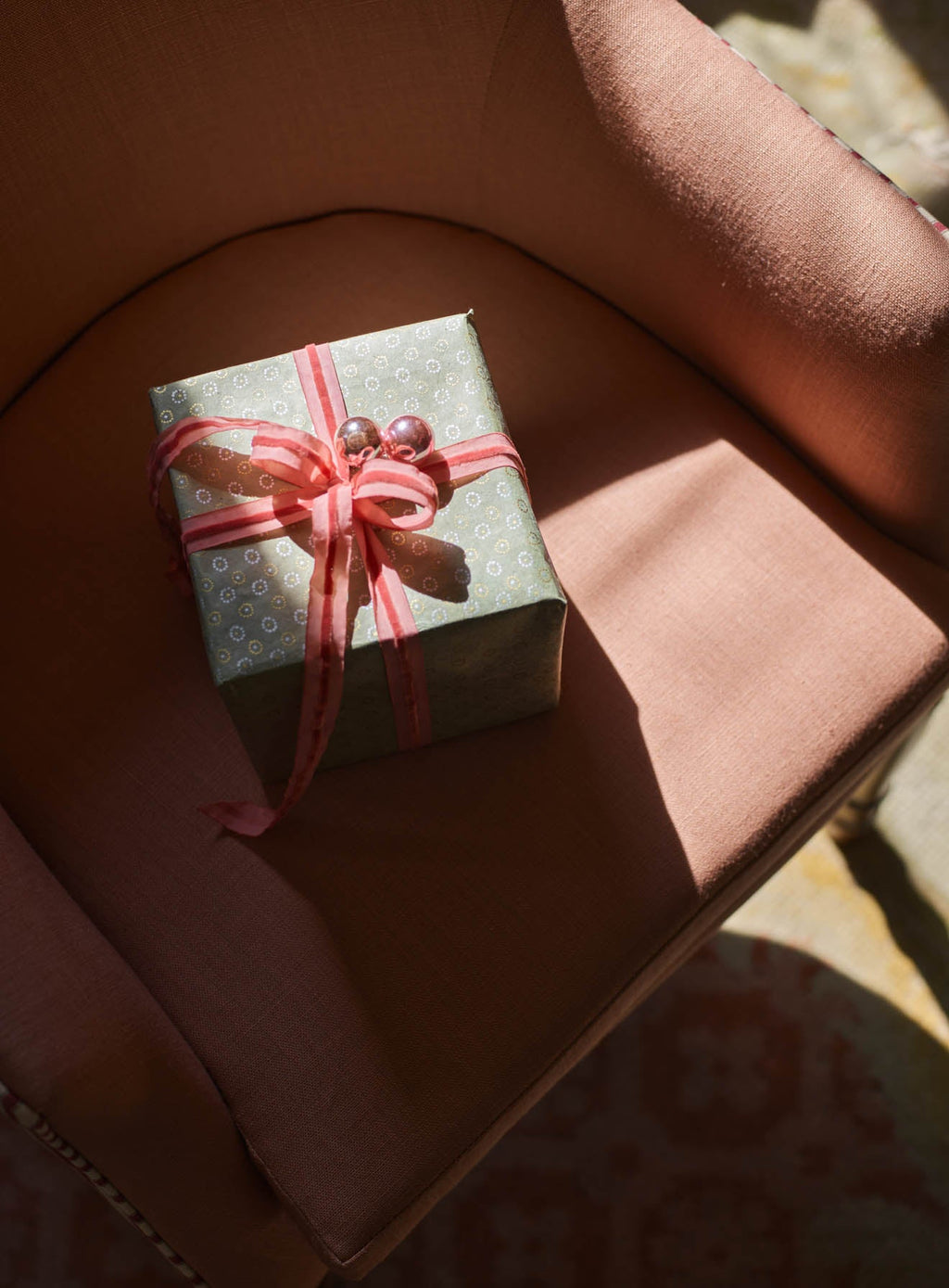 Handmade Wrapping Paper, Sage Spotted, Set of Three