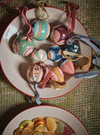 Hand Painted Decorations, Set of Nine