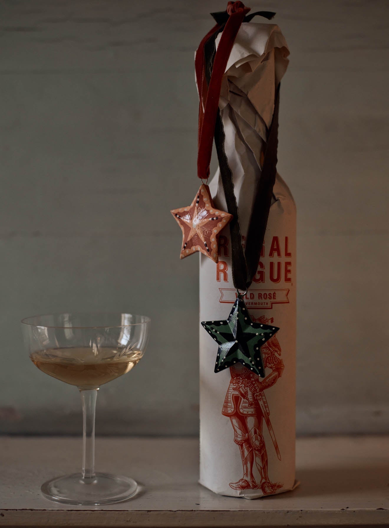 Hand Painted Star Decorations, Set of Two