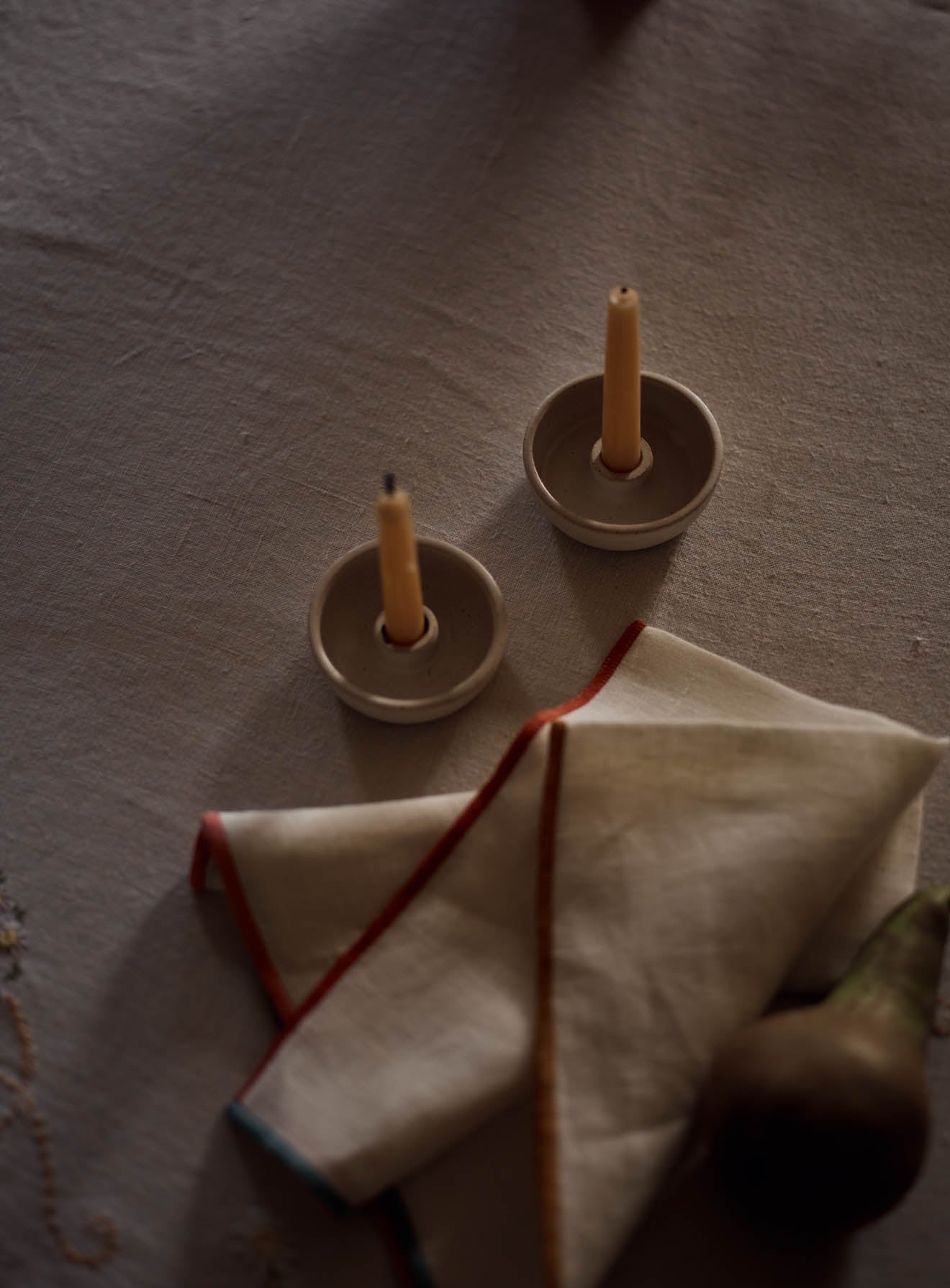 Handmade Stoneware Candle Holder