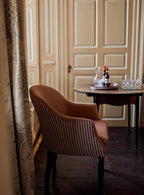 Bennett Library Chair, Plaster Pink & Heritage Red Stripe
