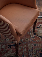 Bennett Library Chair, Plaster Pink & Heritage Red Stripe