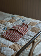 Lambswool Hot Water Bottle, Rust Stripe