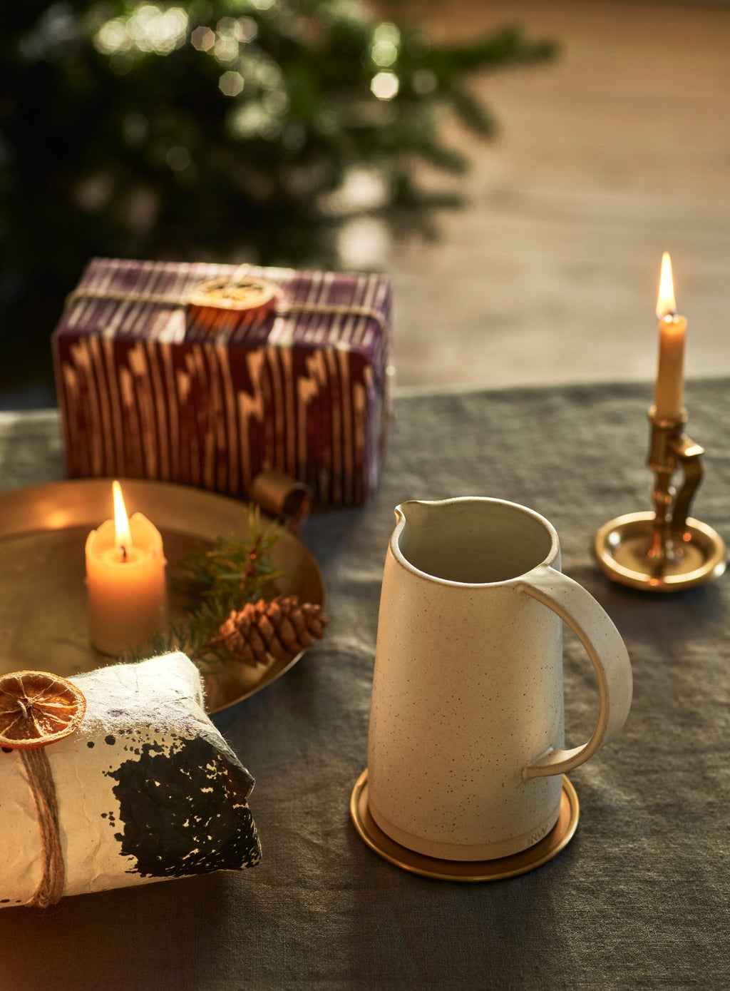 Lena Brass Coasters, Set of Four