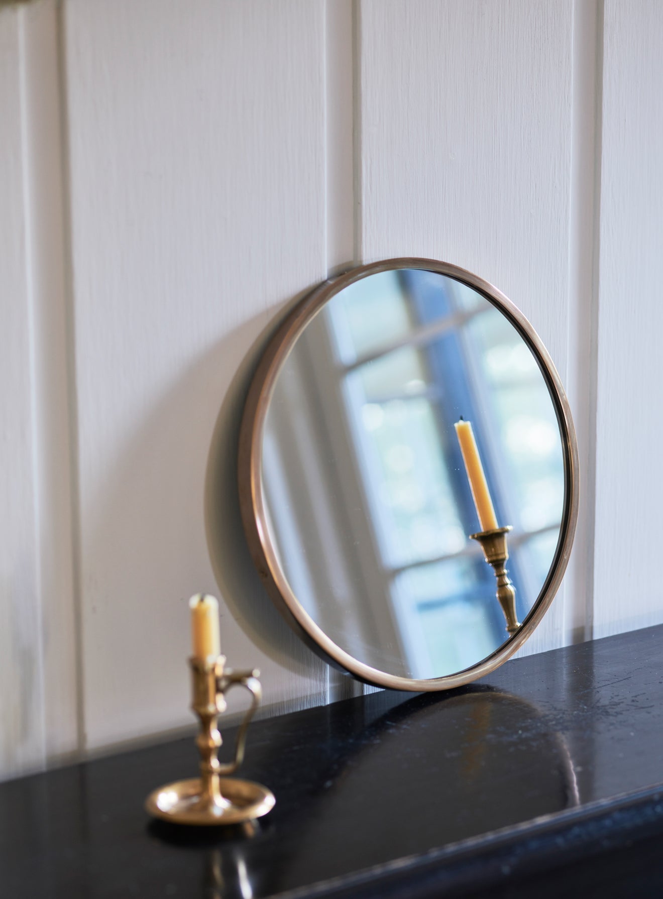 Pepin Brass Mirror, Round