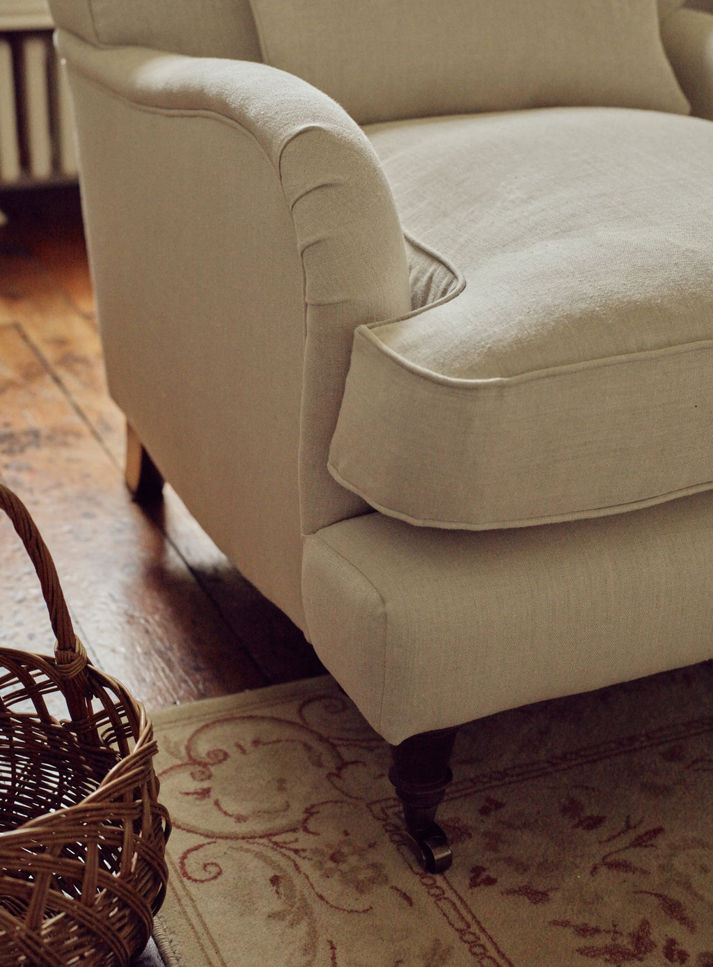 Abington Armchair, Ecru Linen