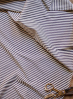 Mila Bed Base, Black Ticking Stripe