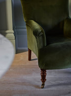 Finley Armchair, Dark Olive Velvet