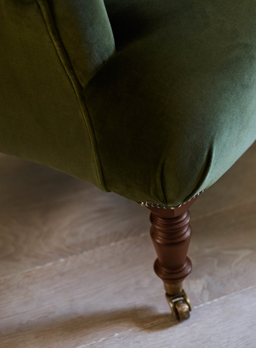 Finley Armchair, Dark Olive Velvet