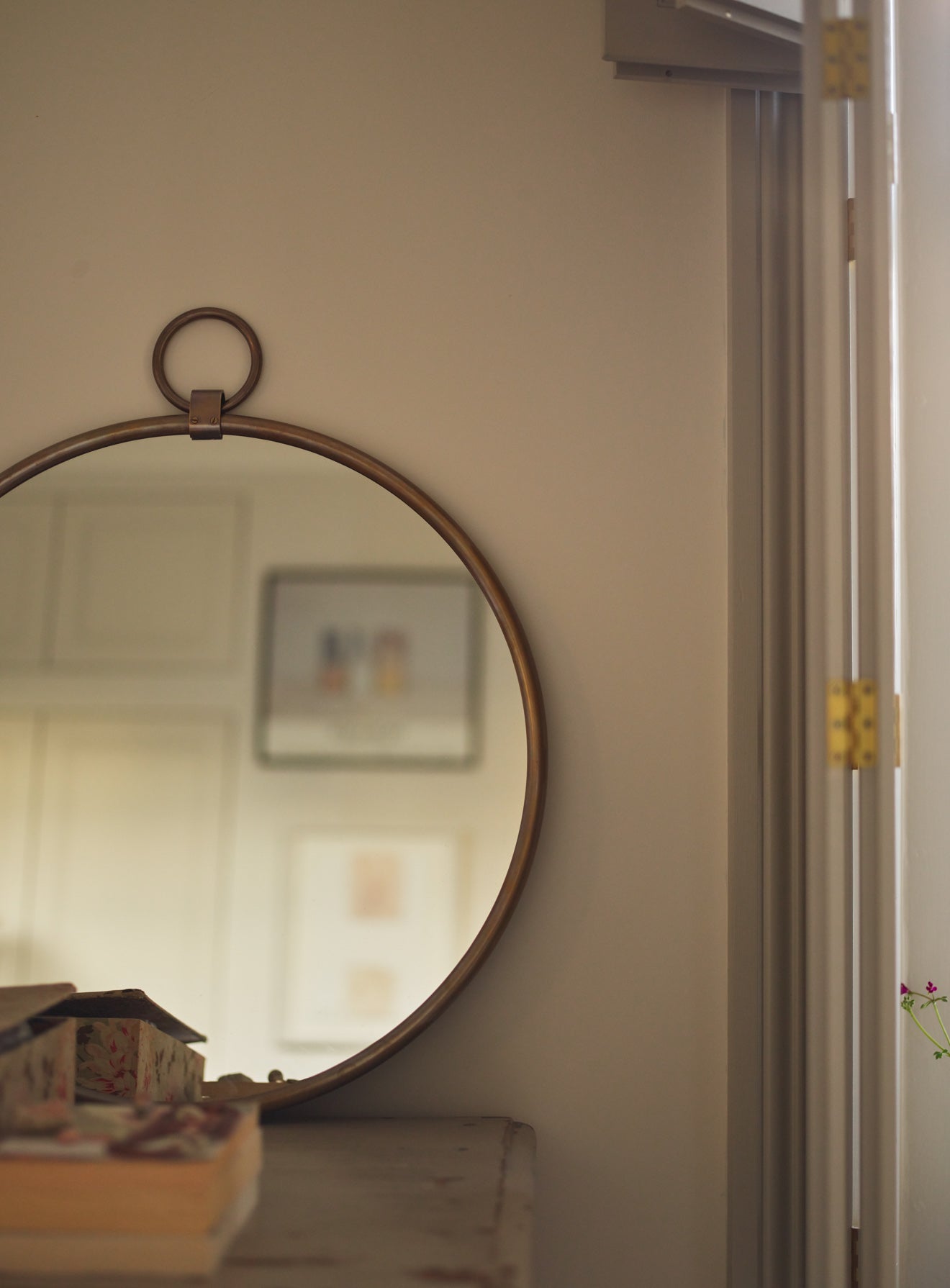 Indar Hanging Mirror, Brass