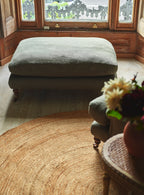 Remy Footstool, Soft Sage Cotton