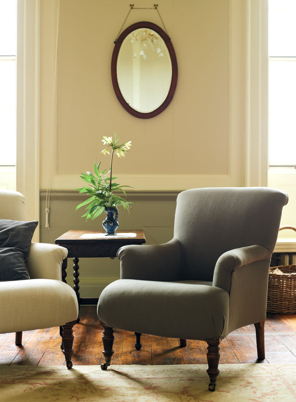 Finley Armchair, Moss Linen