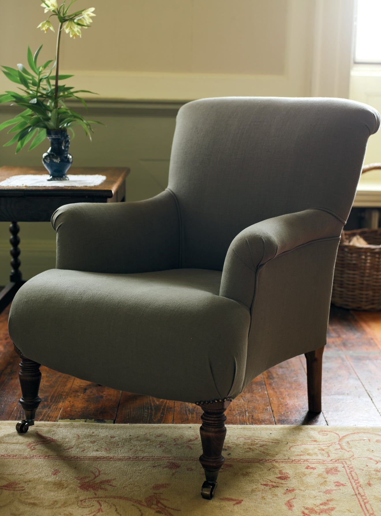 Finley Armchair, Flax Linen
