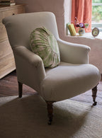 Finley Armchair, Grey Ticking Stripe