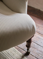 Finley Armchair, Grey Ticking Stripe