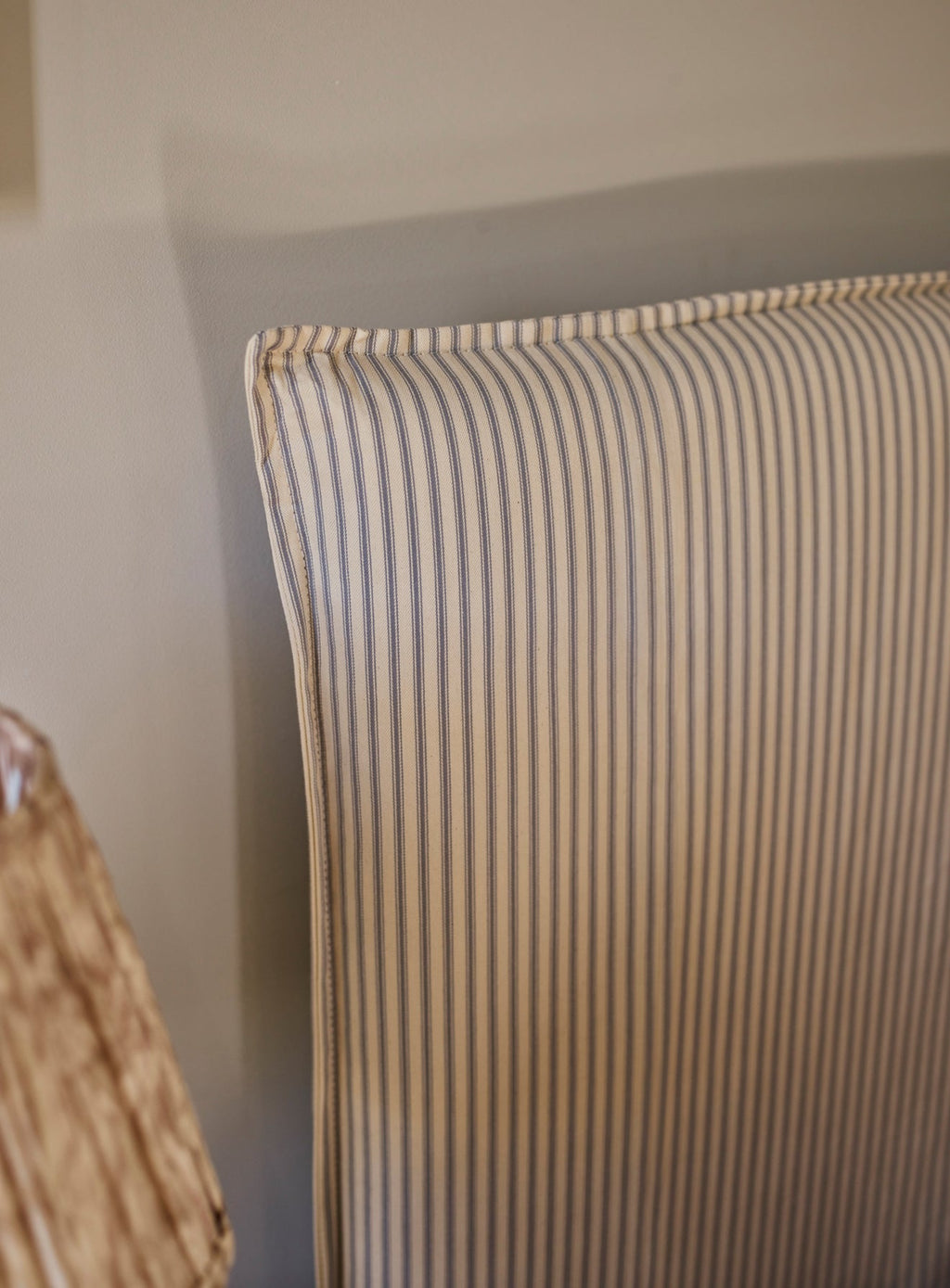 Mila Bed, Grey Ticking Stripe