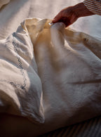 Embroidered Linen Duvet