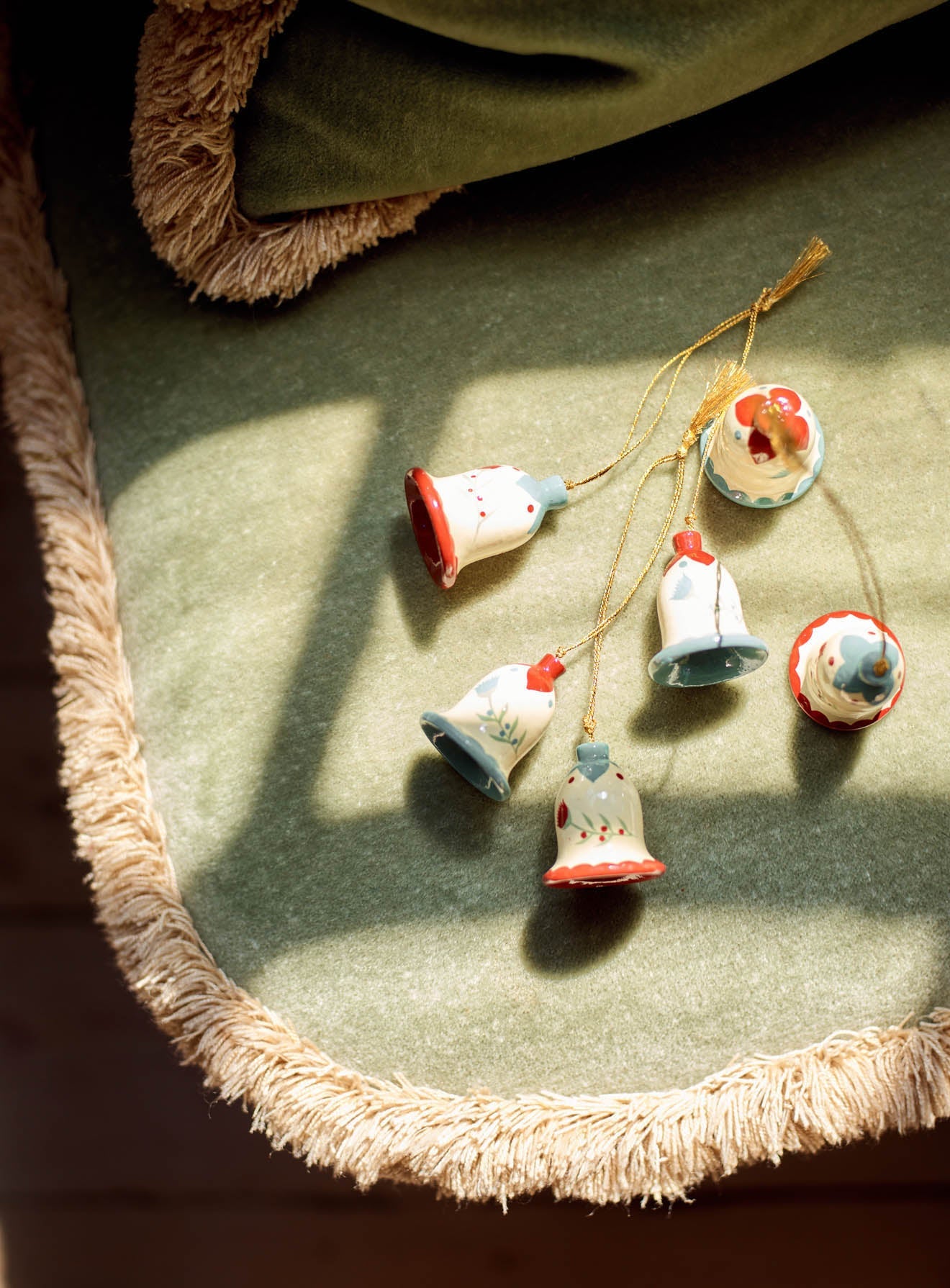 Hand Painted Bell Decorations Set