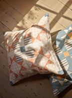 Patchwork Linen Cushion, Warm White