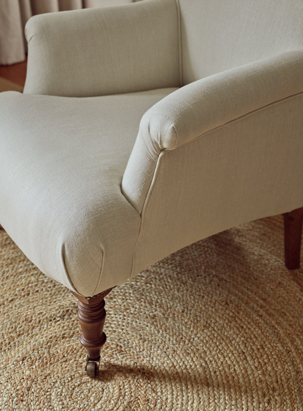 Finley Armchair, Ecru Linen
