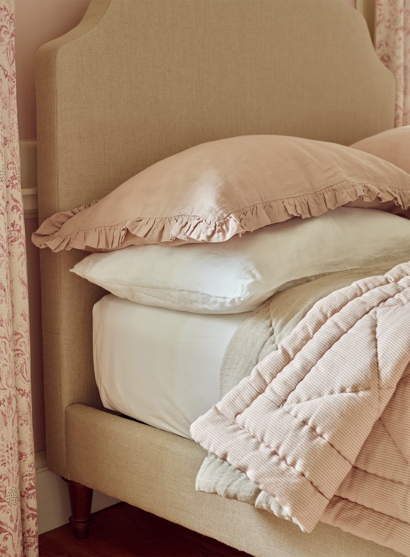 Sloane Bed, Dark Olive Velvet