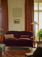 Abington Sofa, Two Seater, Rust Velvet