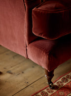 Abington Sofa, Two Seater, Rust Velvet