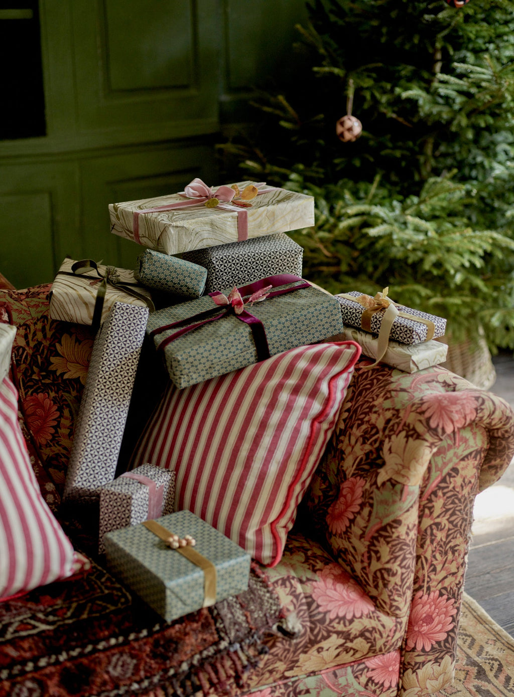 Monroe Red Stripe Cushion