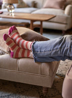 Elbert Footstool, Rust Linen