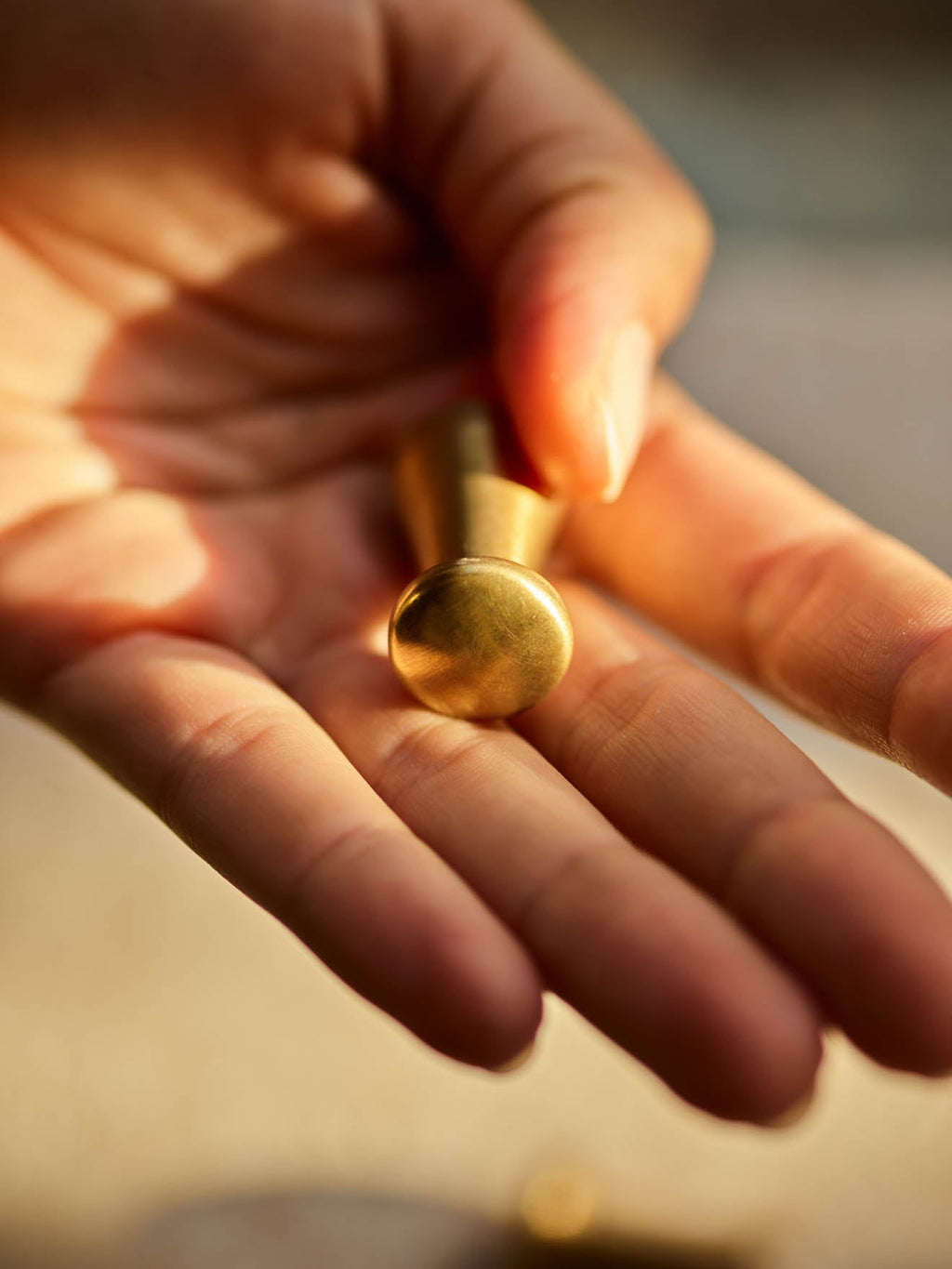 Grove Peg Knob, Matt Brass