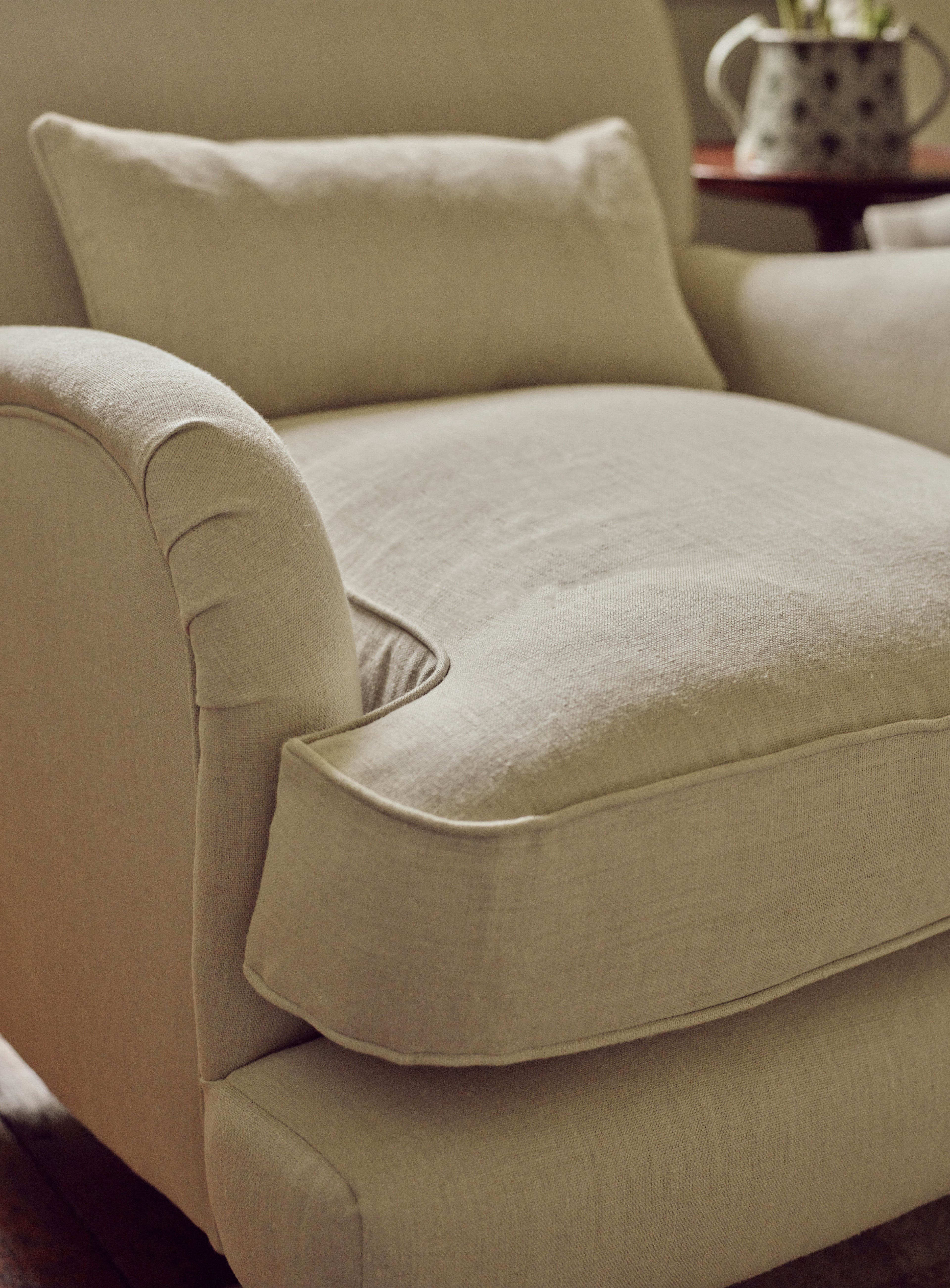 Abington Armchair, Flax Linen