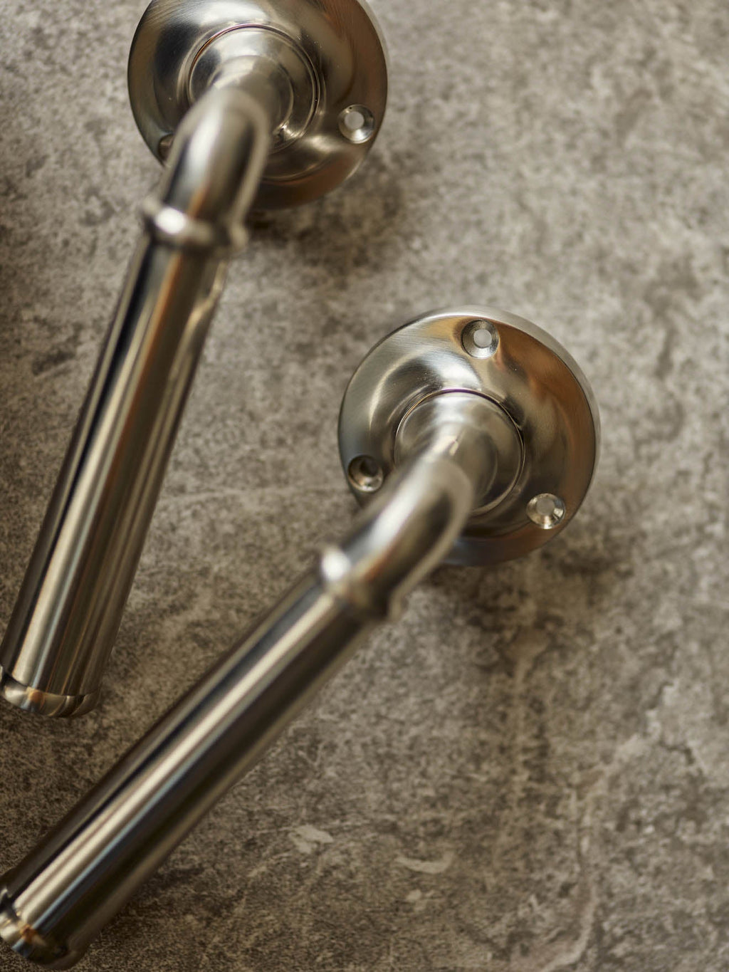 Grove Levered Door Handles, Matt Nickel