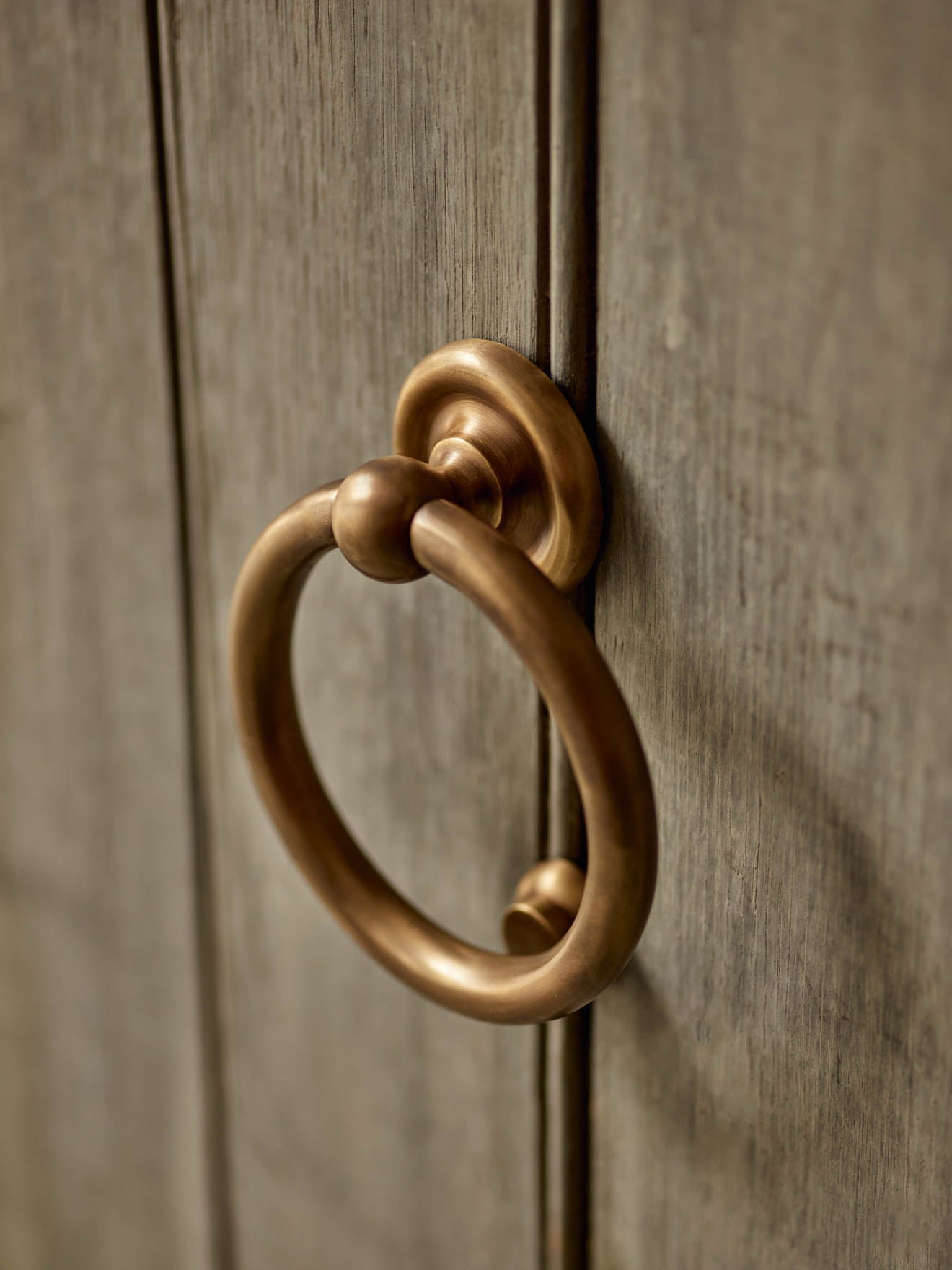 Grove Door Knocker, Antique Brass