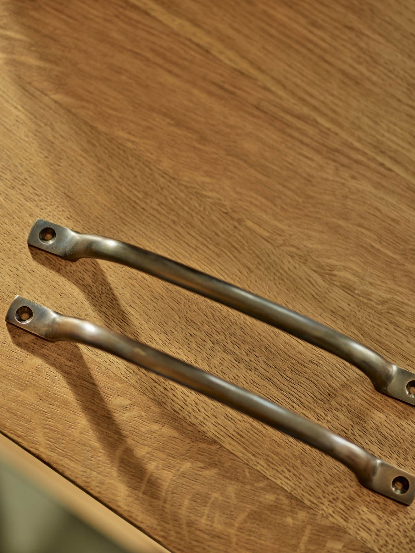 Grove Pull Handle, Long, Aged Bronze