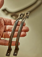 Grove Pull Handle, Short, Aged Bronze