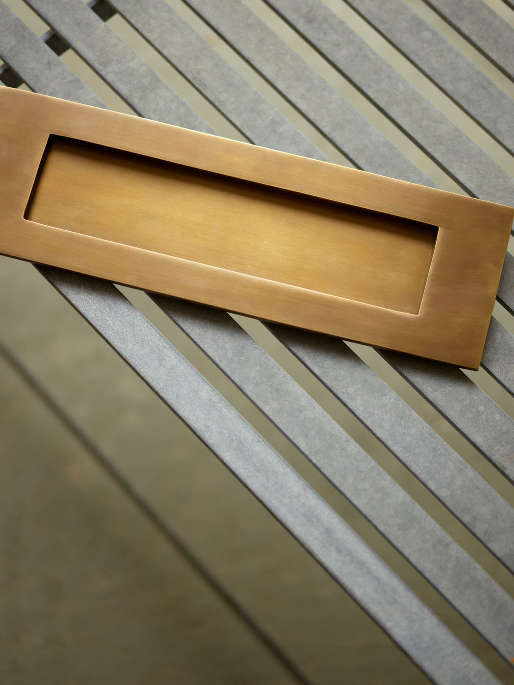 Grove Letter Plate, Antique Brass