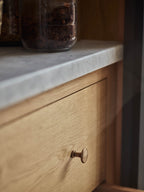 Grove Flattened Knob, Antique Brass