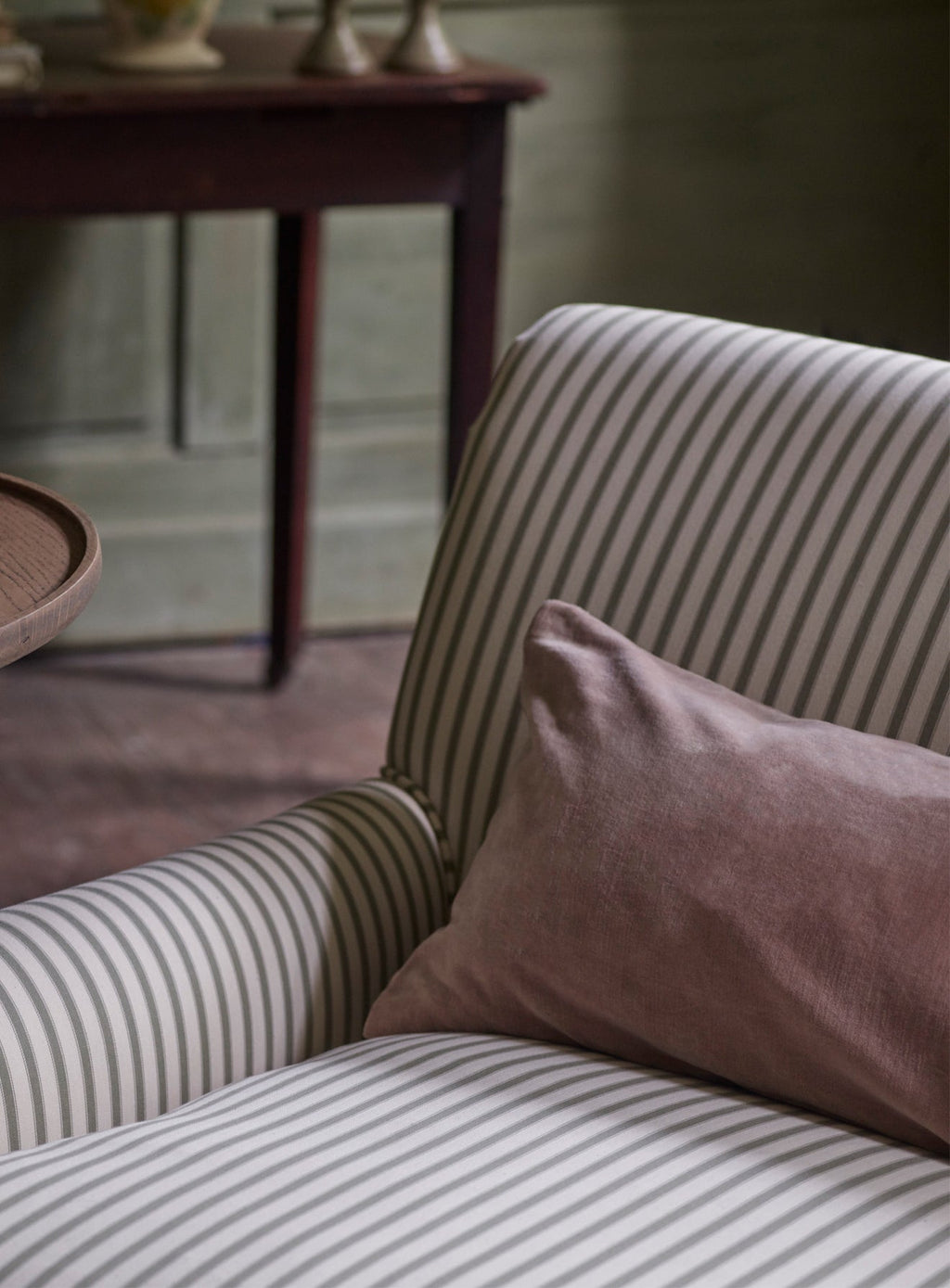 Remy Armchair, Heritage Pink Stripe