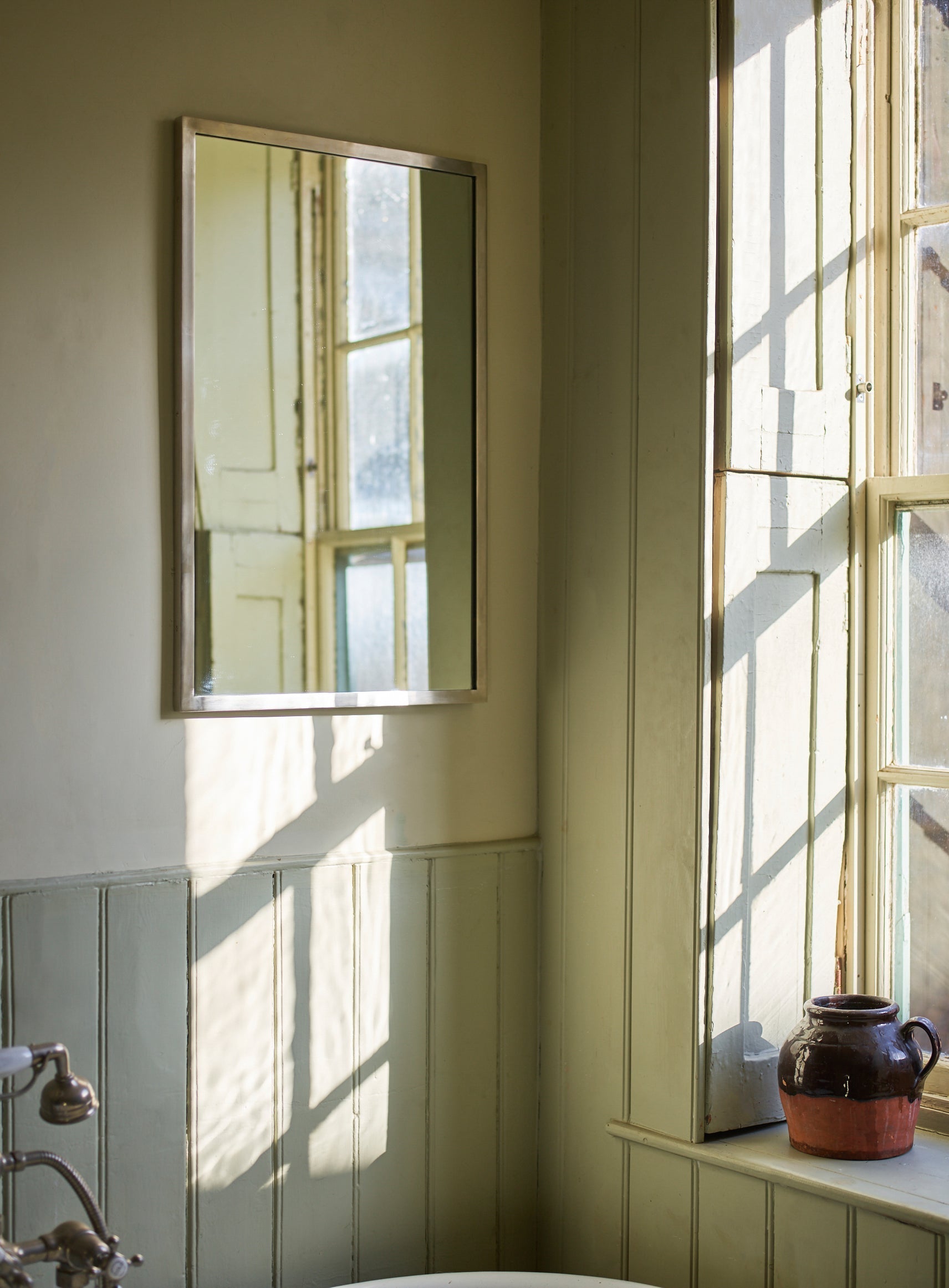 Aster Rectangular Mirror, Matt Nickel