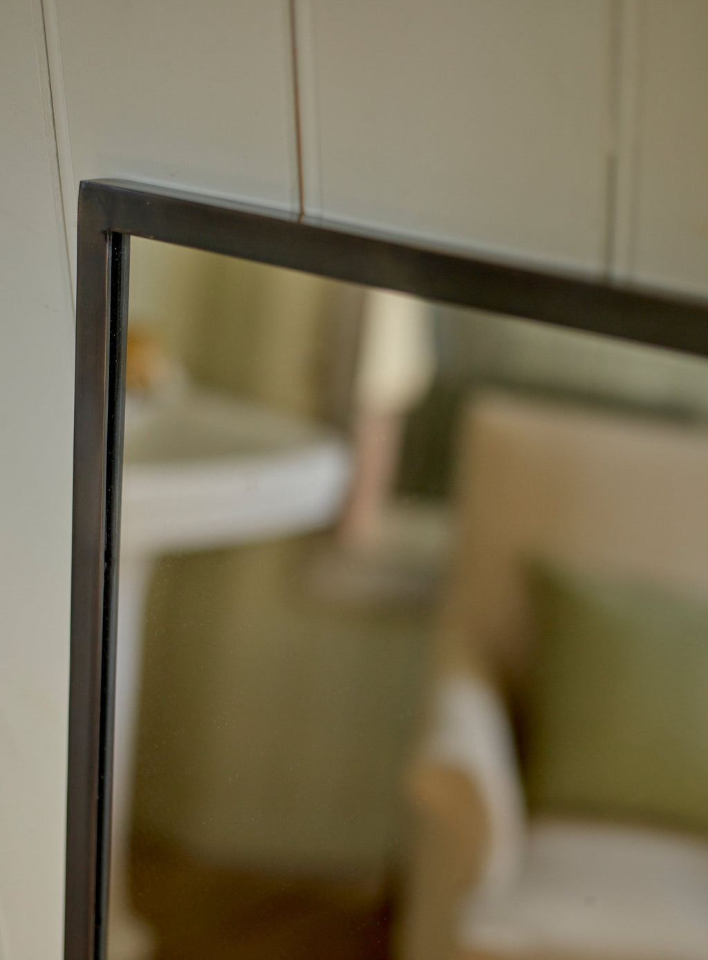 Aster Rectangular Mirror, Blackened Brass