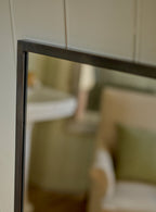 Aster Rectangular Mirror, Blackened Brass