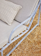 Sudbury Sun Lounger Cushion, Fine Red Awning Stripe