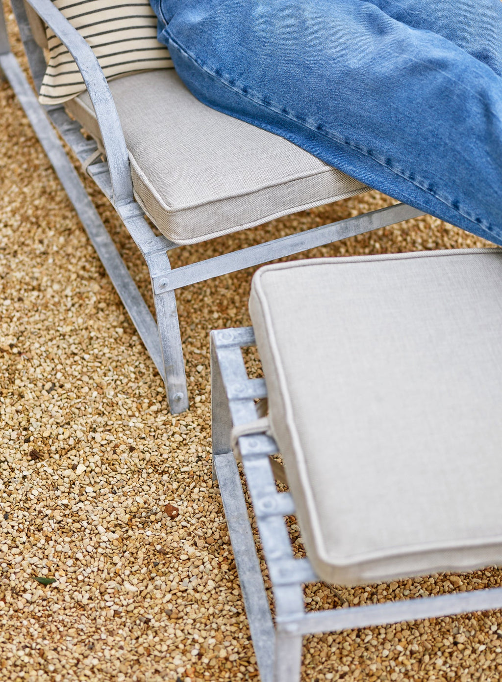 Sudbury Sun Lounger Cushion, Soft Grey