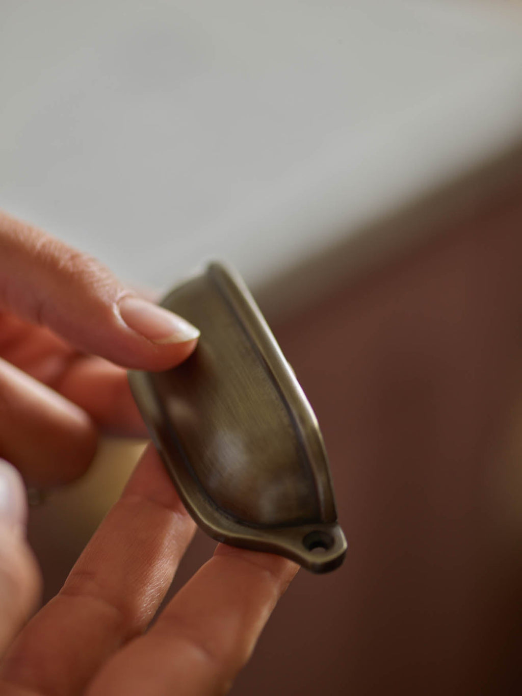 Grove Drawer Handle, Aged Bronze