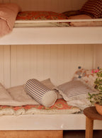 Bolster Cushion, Blue Ticking Stripe